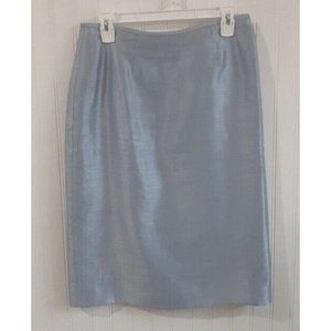 Kasper Womens Size 8 Shimmery Blue A-Line Skirt Midi‎ Length